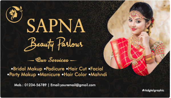 thumbnail Sapna Beauty Parlour Visiting Card